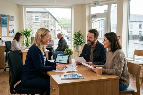 Happy customer receiving car keys